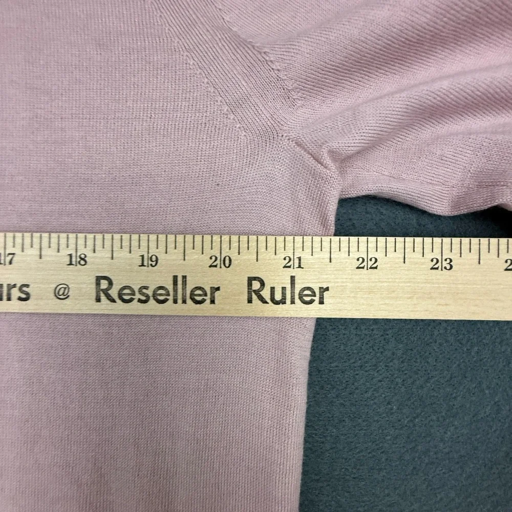 Banana Republic Sweater Mens Large Tall Pink V Neck Merino Wool Long Sleeve